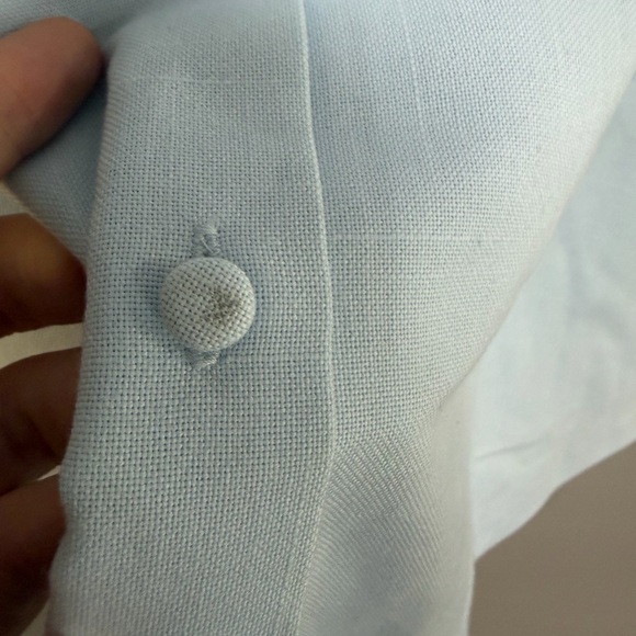 Jenni by Jennifer Moore Y2K Heirloom Light Blue Floral Embroidered Dress Size 6 - Picture 6 of 6